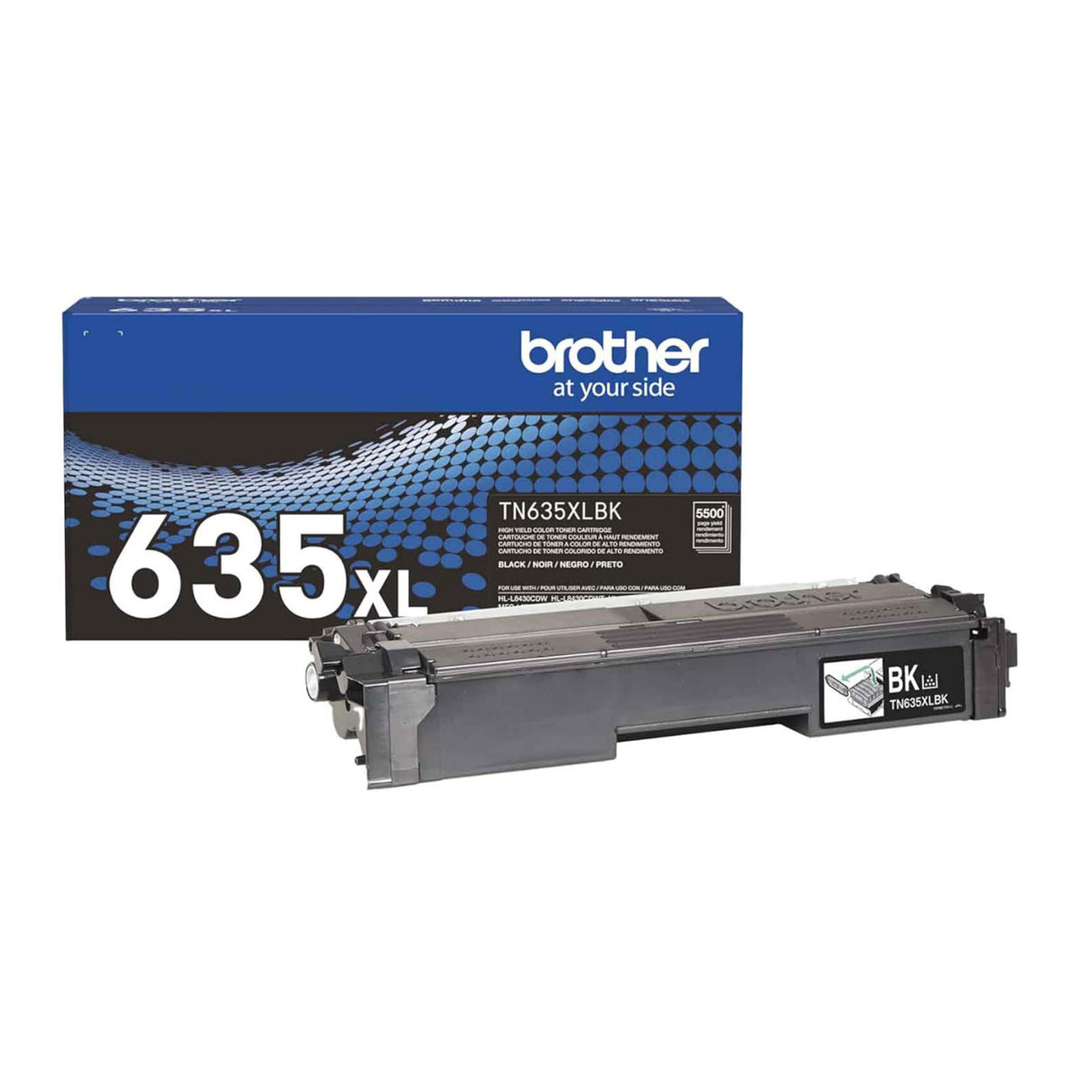 Brother Genuine TN635XLBK High Yield Black Toner Cartridge (1 Pack)