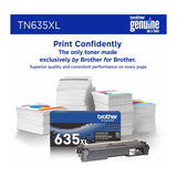 Brother Genuine TN635XLBK High Yield Black Toner Cartridge (1 Pack)