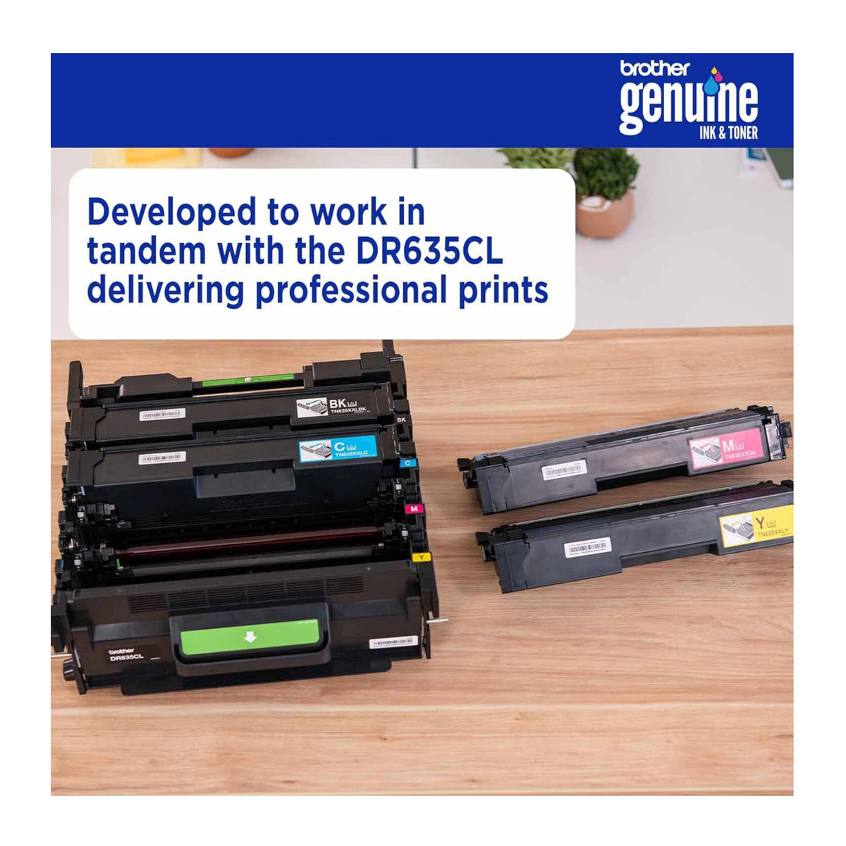 Brother Genuine TN635XLBK High Yield Black Toner Cartridge (1 Pack)