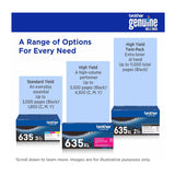 Brother Genuine TN635XLM High Yield Magenta Toner Cartridge (1 Pack)