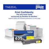 Brother Genuine TN635XLY High Yield Yellow Toner Cartridge (1 Pack)