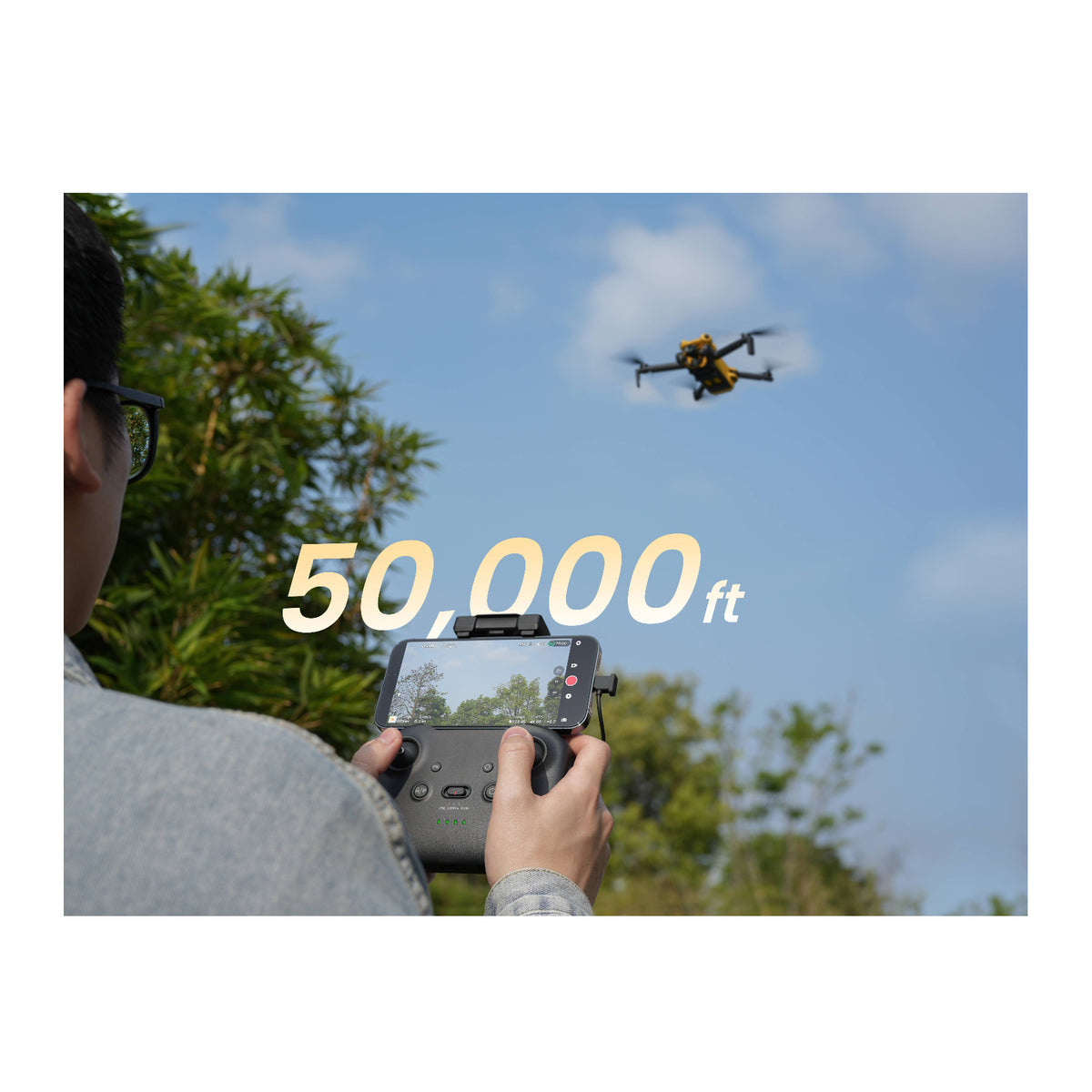 SKYROVER X1 48MP 4K Camera Drone with 32-Min Flight Time (Yellow) (Open Box)