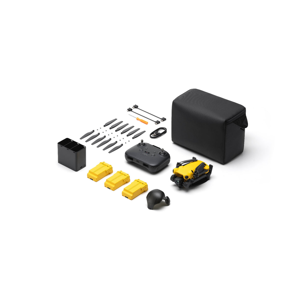 SKYROVER X1 48MP 4K Fly More Combo Drone with 32-Min Flight Time (Yellow) (Open Box)