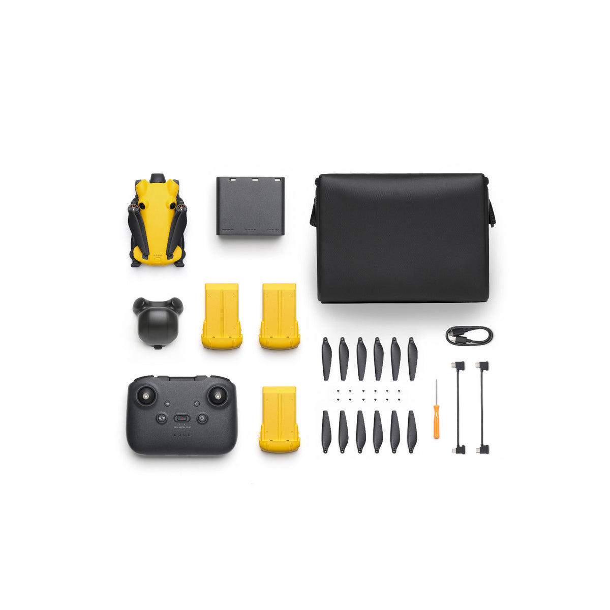 SKYROVER X1 48MP 4K Fly More Combo Drone with 32-Min Flight Time (Yellow) (Open Box)