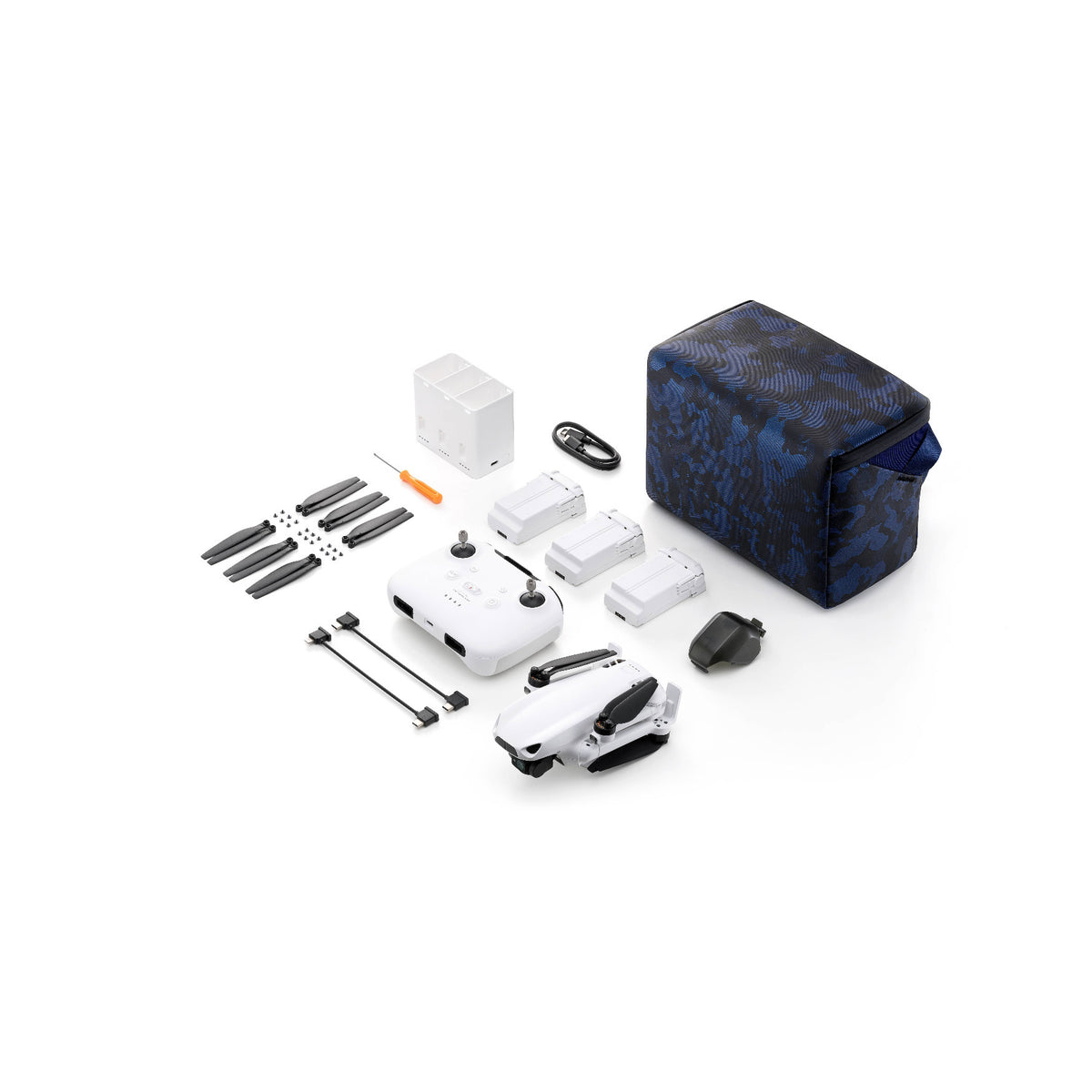 SKYROVER S1 Mini Camera Drone Combo with 4K/60fps Video, 3-Axis Gimbal (White) (Open Box)