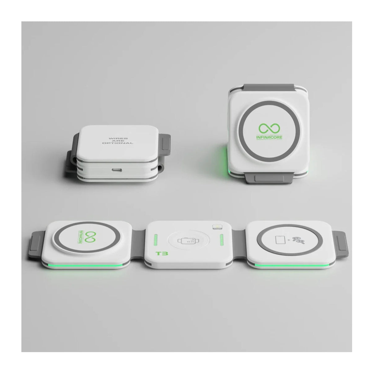 InfinaCore 3-in-1 Charging Station for Apple Devices (White) (Open Box)