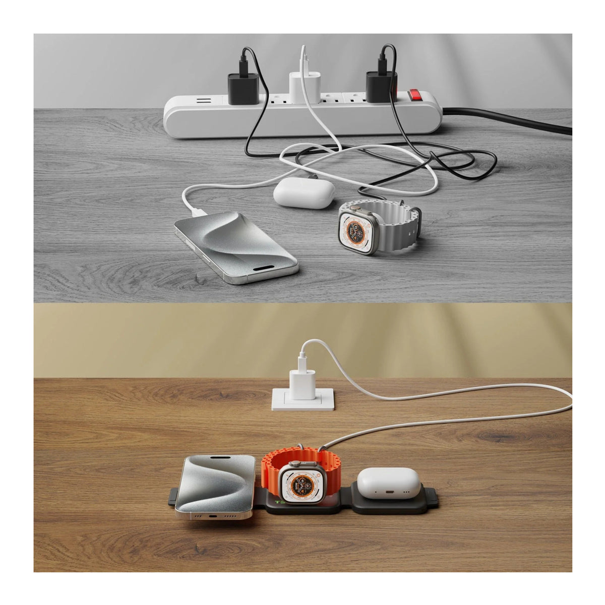 InfinaCore 3-in-1 Charging Station for Apple Devices (White) (Open Box)