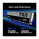 Lexar 4TB NM790 SSD PCIe Gen4 NVMe M.2 2280 Internal Solid State Drive