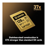 Lexar Professional ARMOR GOLD 128GB UHS-II V60 SDXC Memory Card