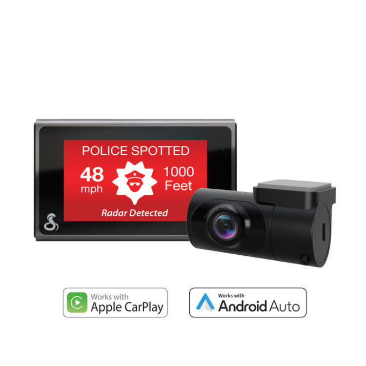Cobra SC 400D 4K Smart Dash Cam with Optional Rear-View Accessory Camera (Open Box)