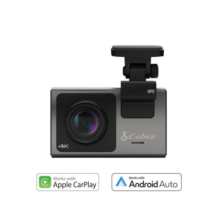 Cobra SC 400D 4K Smart Dash Cam with Optional Rear-View Accessory Camera (Open Box)
