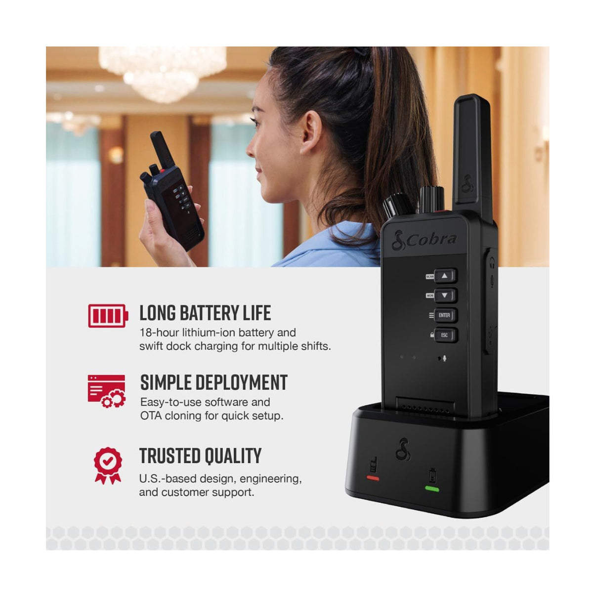 Cobra Performa 400 2-Channel Waterproof Business Two-Way Radios (6-Pack) (Open Box)