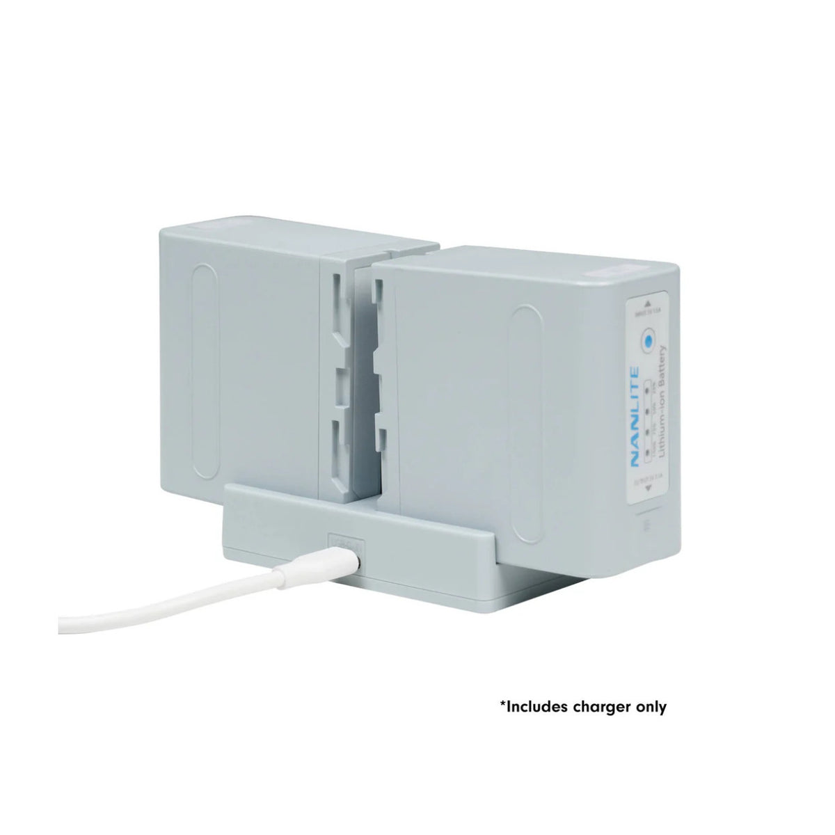 Nanlite Dual-Slot NP-F Battery Charger (Mint Blue) (Open Box)