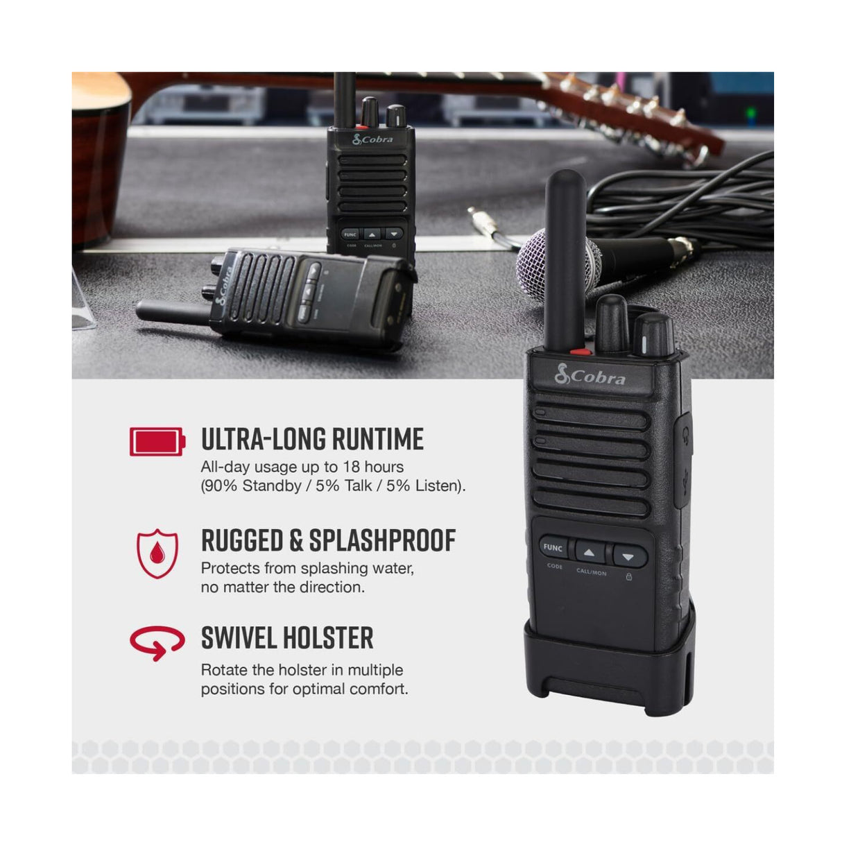 Cobra Pro Business 42-Mile Range 2W FRS Two-Way Radio (6 Pack)