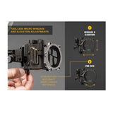 Trophy Ridge Fix Archery Bow Sight - Right Hand, 3-Pin, .019 (Black)
