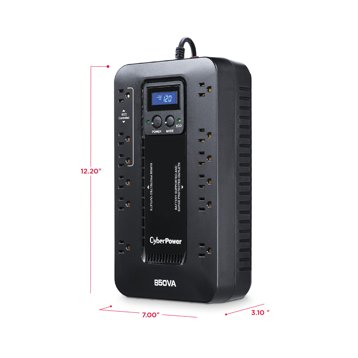 CyberPower Ecologic EC850LCD Uninterruptible Power Supply with Surge Protection