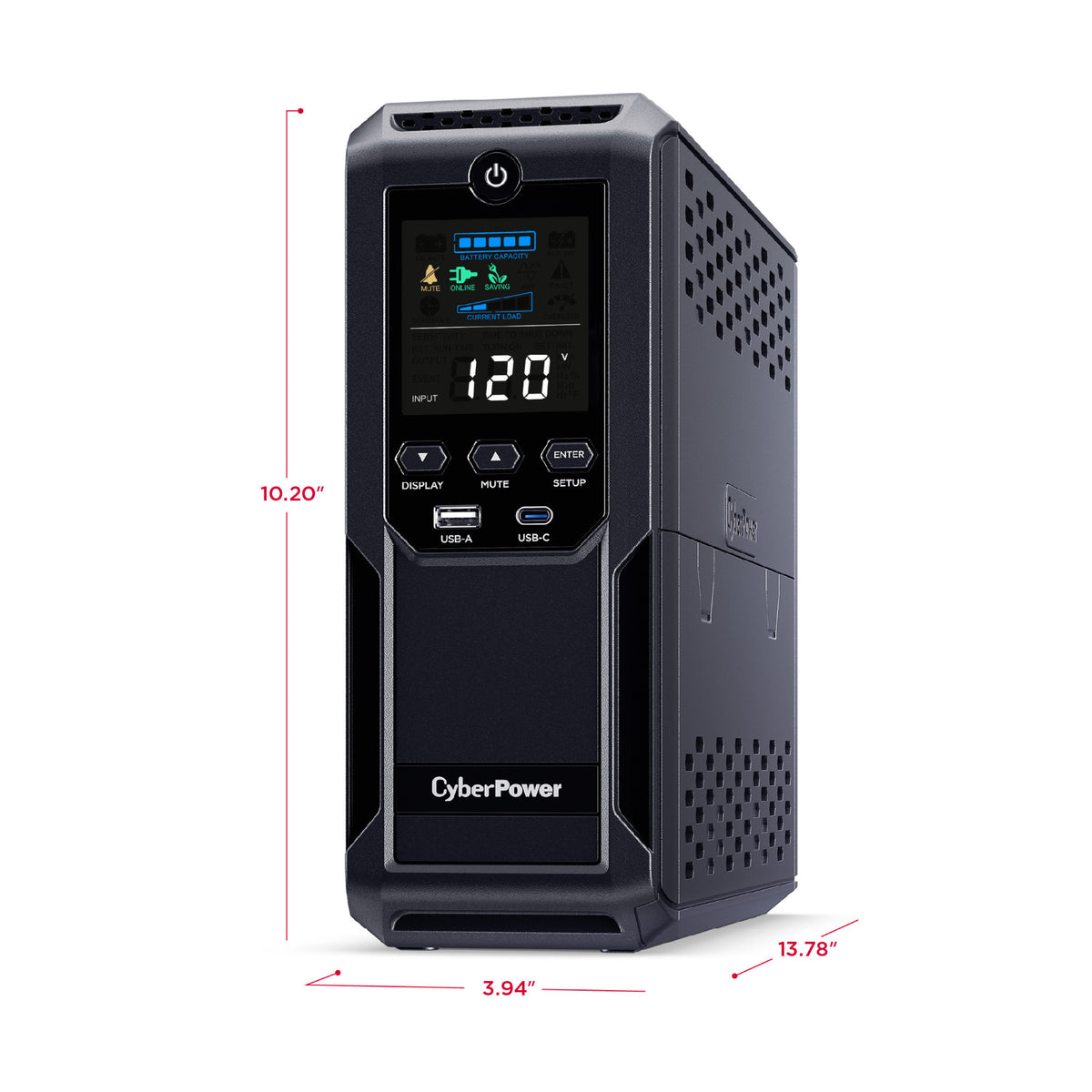 CyberPower CP1500AVRLCD3 Mini Tower UPS Battery Backup and Surge Protector
