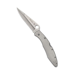 Spyderco Plain Edge Police Model Folding Knife with VG-10 Steel and Back Lock