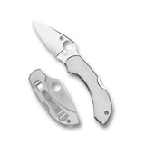 Spyderco Dragonfly Folding Knife - VG-10 PlainEdge Blade, Stainless Steel Handle, Back Lock