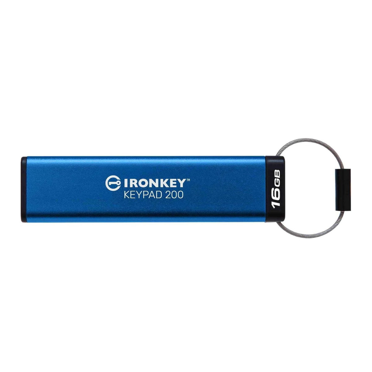 Kingston IronKey Keypad 200 Series 16GB USB-A Encrypted Flash Drive (Blue)