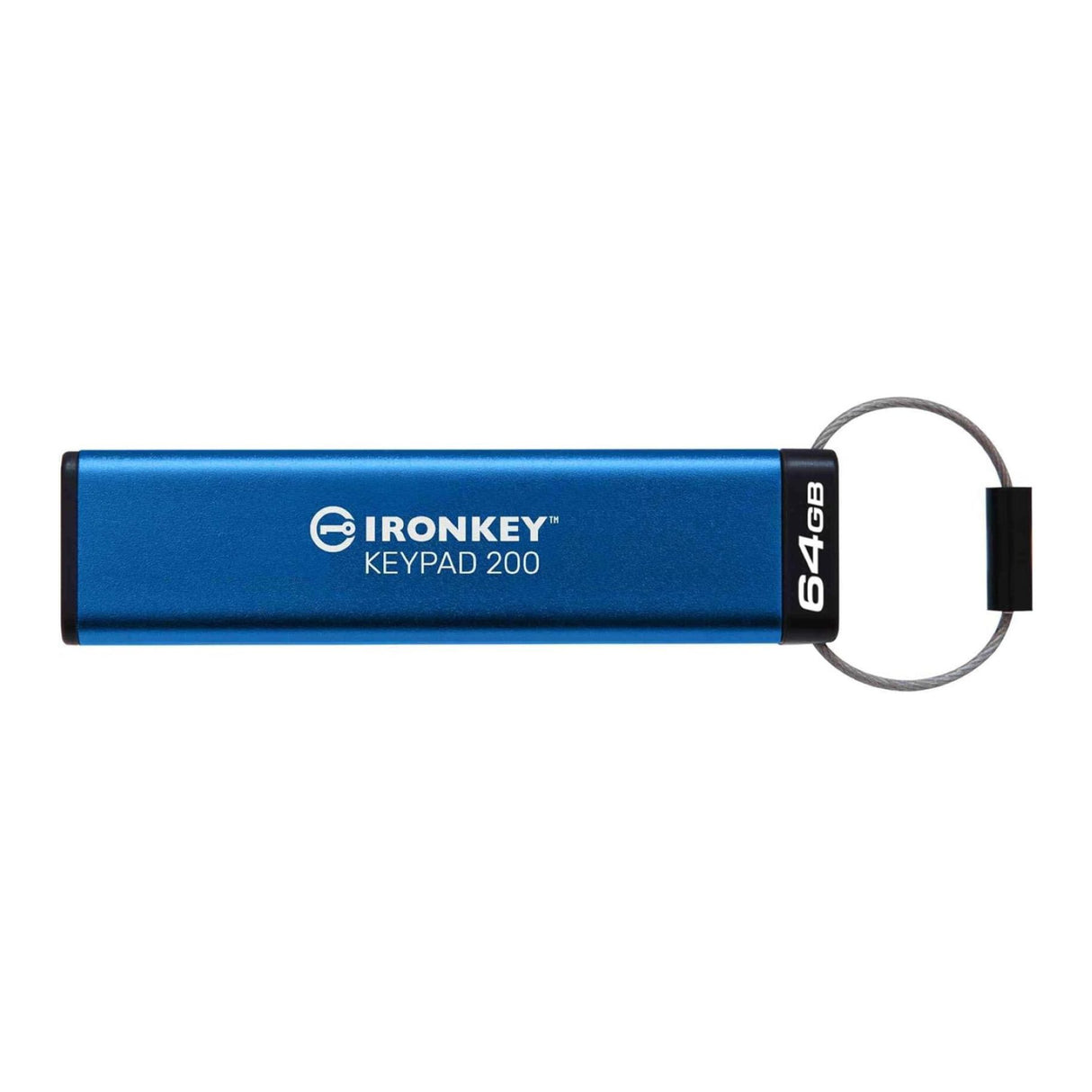 Kingston IronKey Keypad 200 Series 64GB USB-A Encrypted Flash Drive (Blue)