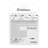 Kingston Ironkey Keypad 200 USB-C 128GB Encrypted Flash Drive (Blue)