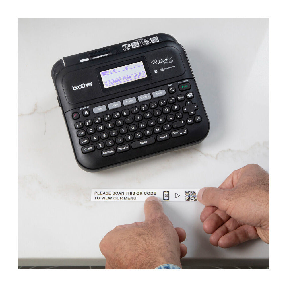 Brother P-Touch PT-D460BT, Portable Label Maker Case, Laminated Tape Value Pack