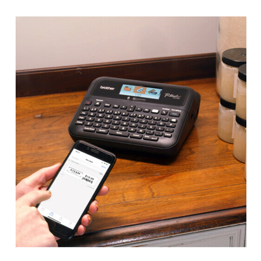 Brother P-touch PT-D610BT Label Maker with Hard Case and Laminated Tape Pack