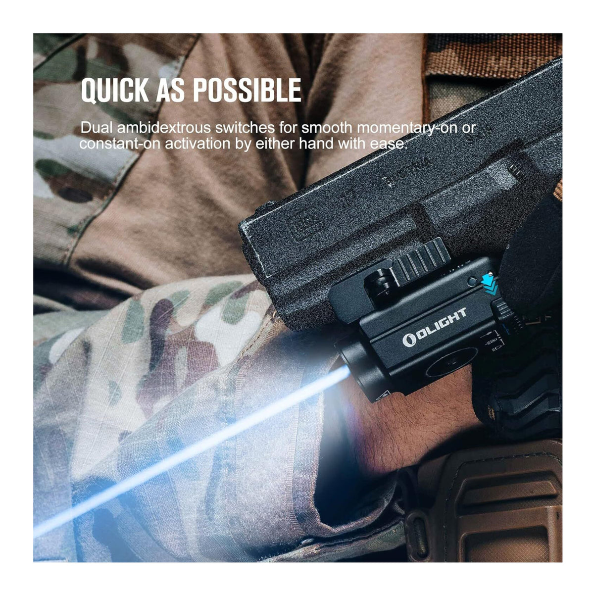 OLIGHT Baldr S Blue Beam 800 Lumens Magnetic USB Rechargeable Flashlight (Black) (Open Box)