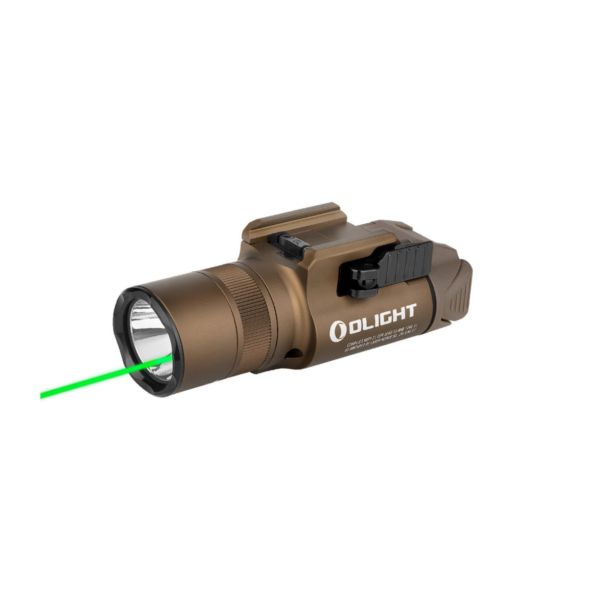 OLIGHT Baldr Pro R Rechargeable Tactical Light with Green Laser (Desert Tan) (Open Box)