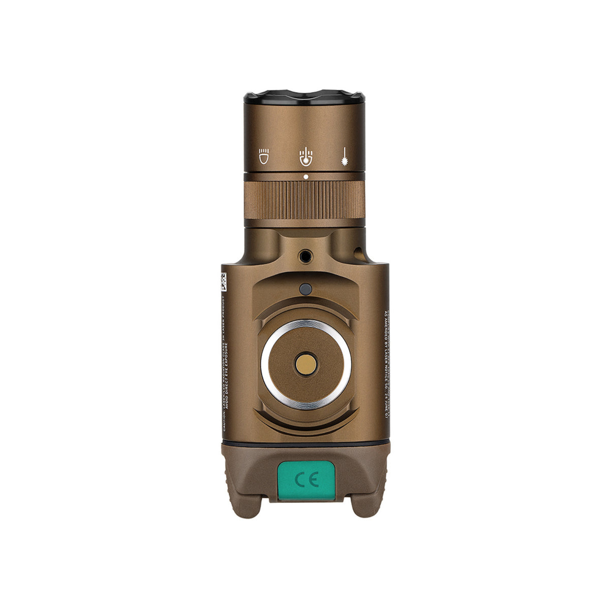 OLIGHT Baldr Pro R Rechargeable Tactical Light with Green Laser (Desert Tan)