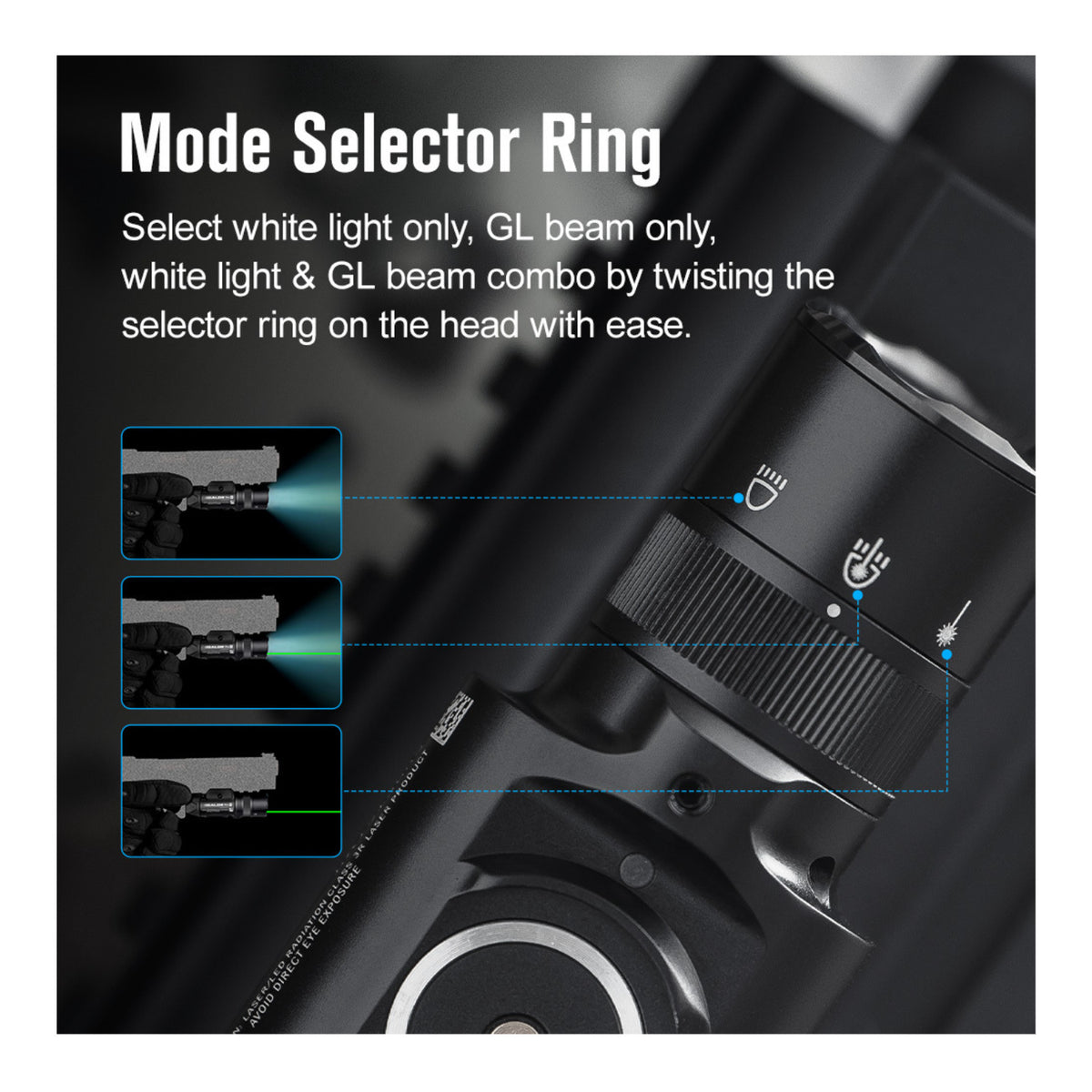 OLIGHT Baldr Pro R Rechargeable Tactical Light with Green Laser (Desert Tan) (Open Box)