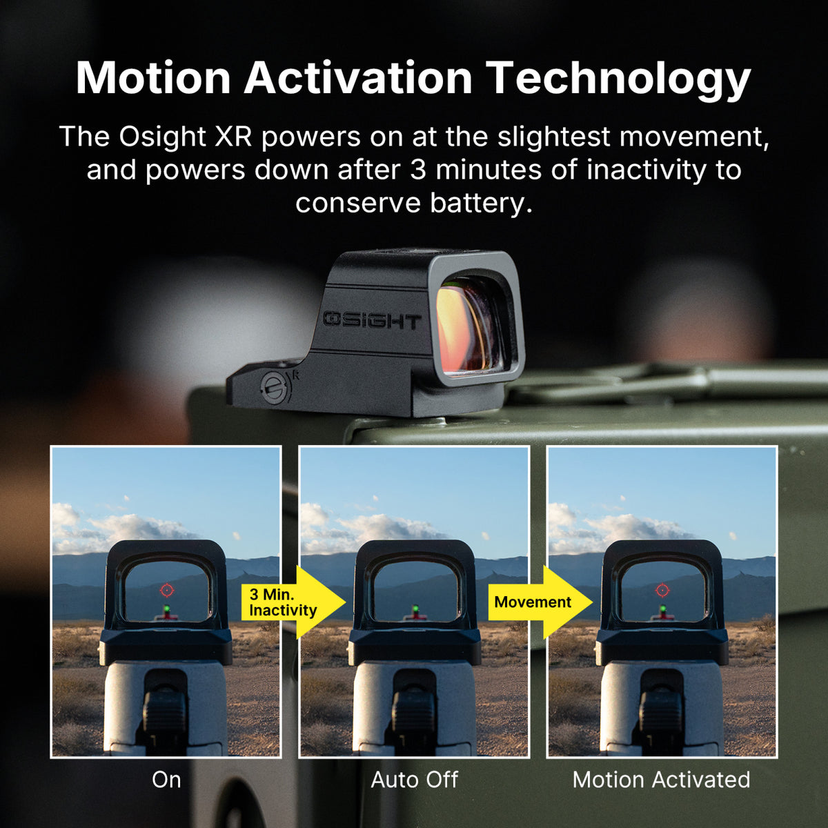 OSIGHT XR Enclosed Red Dot Sight with 2/6 + 32 MOA Multi-Reticle System (Open Box)