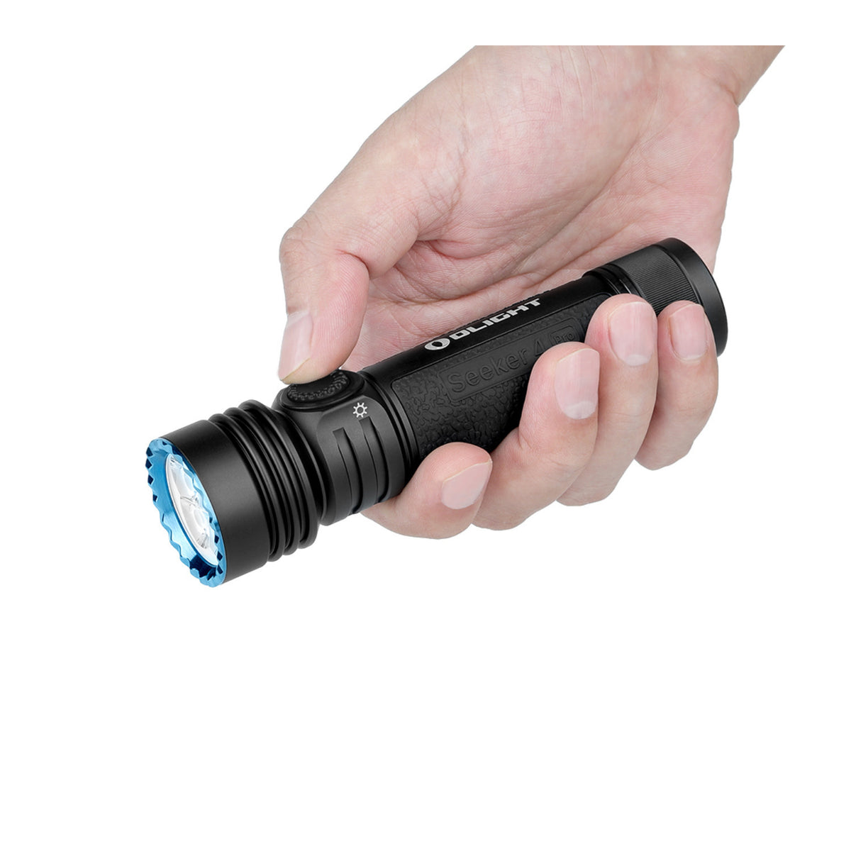 Olight Seeker 4 Pro Rechargeable LED Flashlight (Cool White, Matte Black) (Open Box)
