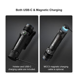 Olight Seeker 4 Pro Rechargeable LED Flashlight (Cool White, Matte Black) (Open Box)
