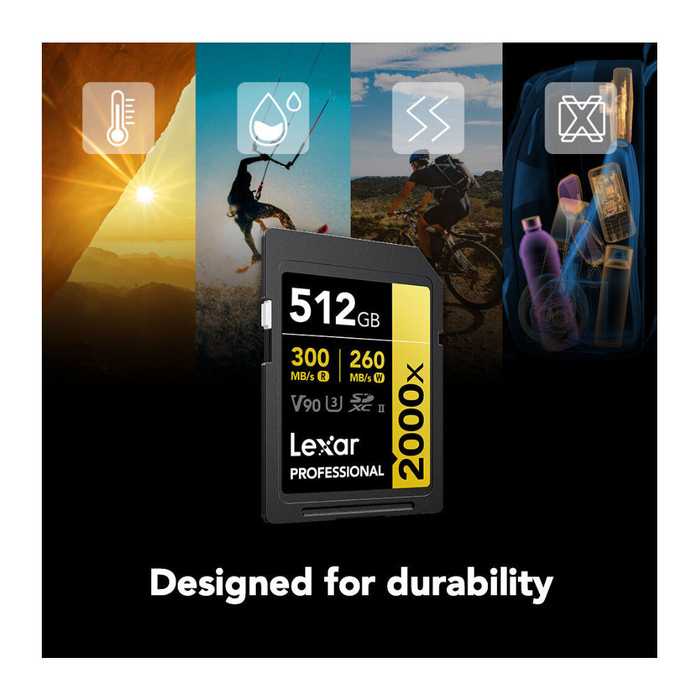 Lexar 512GB Professional 2000x UHS-II SDXC Memory Card