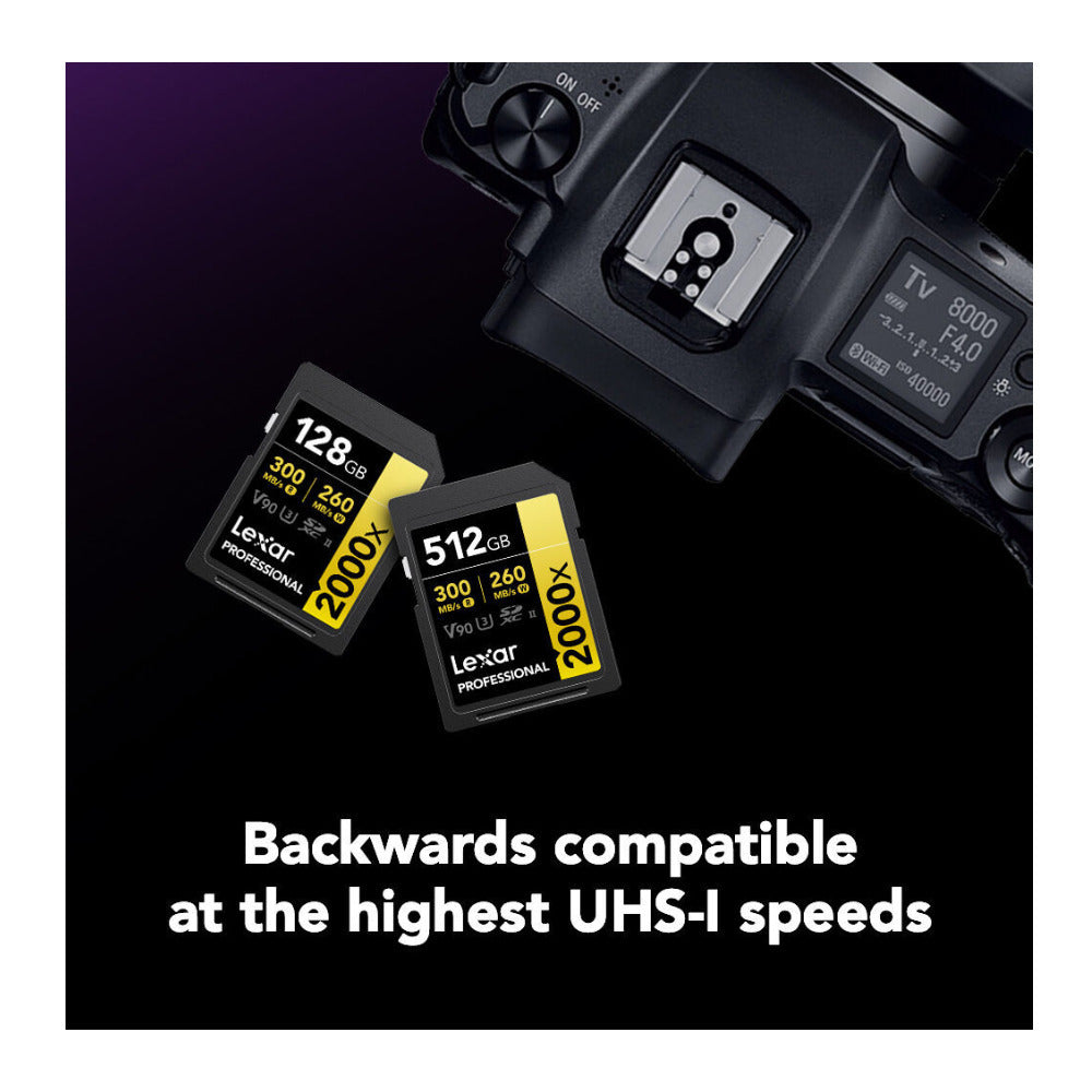 Lexar 512GB Professional 2000x UHS-II SDXC Memory Card