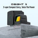 OSIGHT S Multi-Reticle 2 MOA Red Dot and 32 MOA Circle Sight with Charging Cover (Open Box)