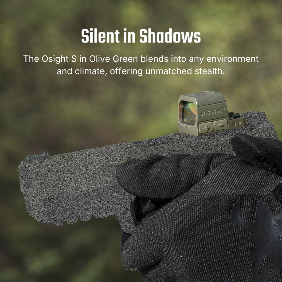OSIGHT S Olive Green 2 MOA Red Dot and 32 MOA Circle Sight with Charging Cover (Open Box)