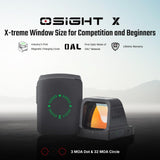 Osight X 3 MOA Dot and 32 MOA Circle Multi-Reticle Sight with Charging Cover (Open Box)