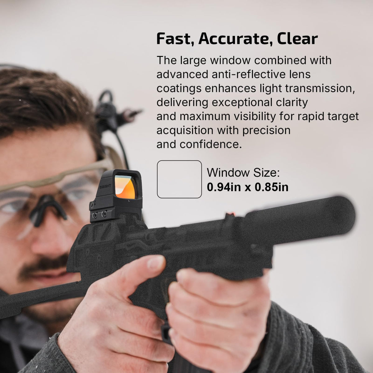 Osight X 3 MOA Dot and 32 MOA Circle Multi-Reticle Sight with Charging Cover (Open Box)