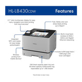 Brother HL-L8430CDW Business Color Laser Printer Bundle with Toner Cartridges