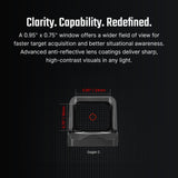 Osight C 3 MOA Red Dot and 32 MOA Circle Sight with Side-Loading Battery