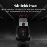 Osight C 3 MOA Red Dot and 32 MOA Circle Sight with Side-Loading Battery