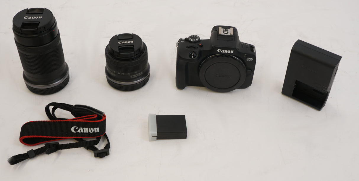 Canon EOS R100 Mirrorless Camera with 18-45mm and 55-210mm Lenses (Used)