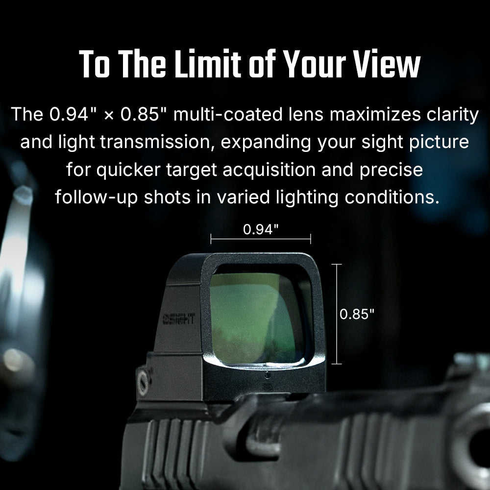 Osight X Multi-Reticle Green 3 MOA Dot & 32 MOA Circle Open Reflex Sight (Open Box)