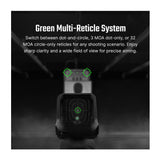 Osight C Multi-Reticle Green 3 MOA Dot & 32 MOA Circle Open Reflex Sight