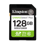 Kingston 128GB Canvas Select Plus UHS-I SDXC Memory Card with Card Reader Bundle