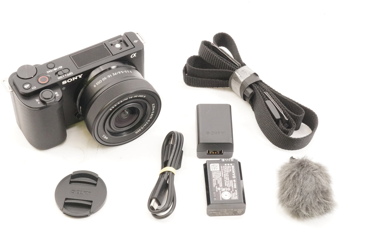 Sony ZV-E10 Mirrorless Camera with E PZ 16-50mm F3.5-5.6 OSS II Lens (Black) (Used)
