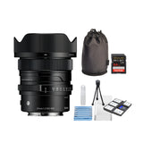 Sigma 24mm F2 DG Black Contemporary Lens for Sony E Mount and Accessories Bundle